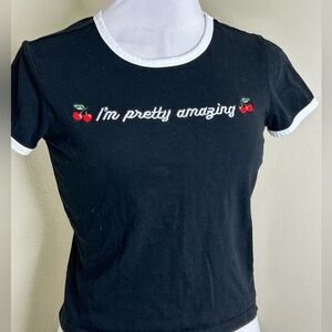 Forever 21 short sleeve cropped shirt